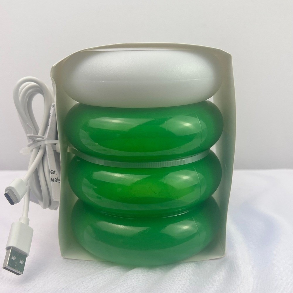 Room Essentials Green LED Jewelry Lamp Rechargeable Touch Bubble Dorm Decor NEW